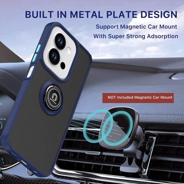 ENKAY Xiaomi Redmi 15C 4G / 5G / Poco C85 Q Shadow 1 Series with Ring Θήκη Σκληρή Φιμέ - Royal Blue