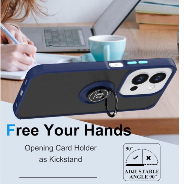 ENKAY Xiaomi Redmi 15C 4G / 5G / Poco C85 Q Shadow 1 Series with Ring Θήκη Σκληρή Φιμέ - Royal Blue