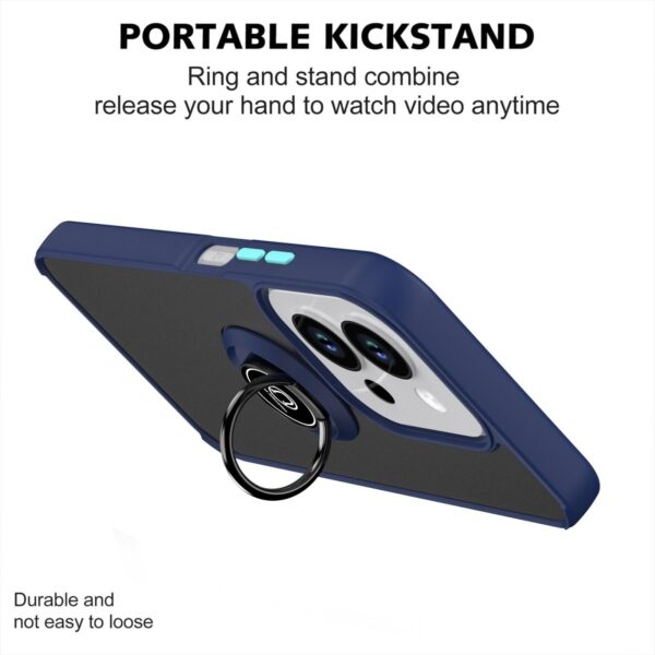 ENKAY Xiaomi Redmi 15C 4G / 5G / Poco C85 Q Shadow 1 Series with Ring Θήκη Σκληρή Φιμέ - Royal Blue