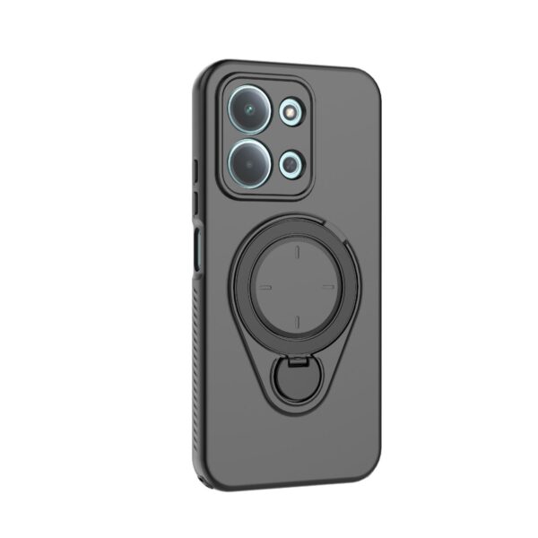 ENKAY Xiaomi Redmi 15C 4G / Poco C85 Ring Shield MagSafe with 360 Degree Rotating Holder Θήκη Σιλικόνης - Black