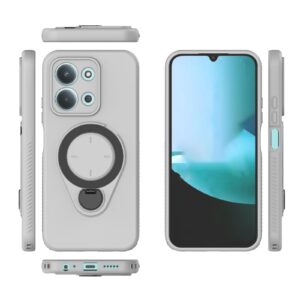 ENKAY Xiaomi Redmi 15C 4G / Poco C85 Ring Shield MagSafe with 360 Degree Rotating Holder Θήκη Σιλικόνης - Grey