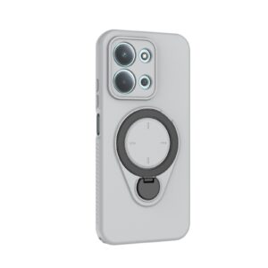 ENKAY Xiaomi Redmi 15C 4G / Poco C85 Ring Shield MagSafe with 360 Degree Rotating Holder Θήκη Σιλικόνης - Grey