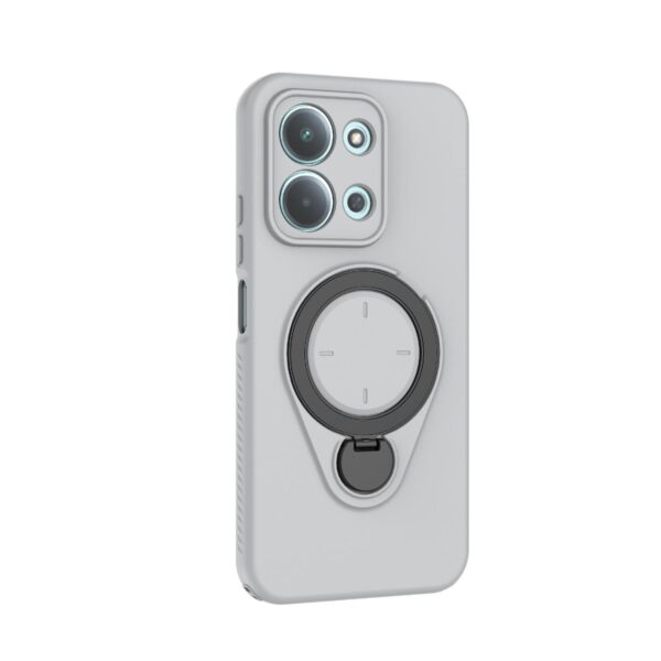 ENKAY Xiaomi Redmi 15C 4G / Poco C85 Ring Shield MagSafe with 360 Degree Rotating Holder Θήκη Σιλικόνης - Grey