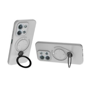 ENKAY Xiaomi Redmi 15C 4G / Poco C85 Ring Shield MagSafe with 360 Degree Rotating Holder Θήκη Σιλικόνης - Grey