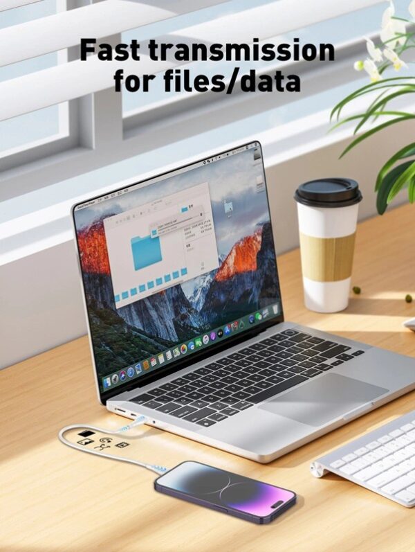 LDNIO Καλώδιο USB-C to Lightning 30W 1m Λευκό (LC611i)