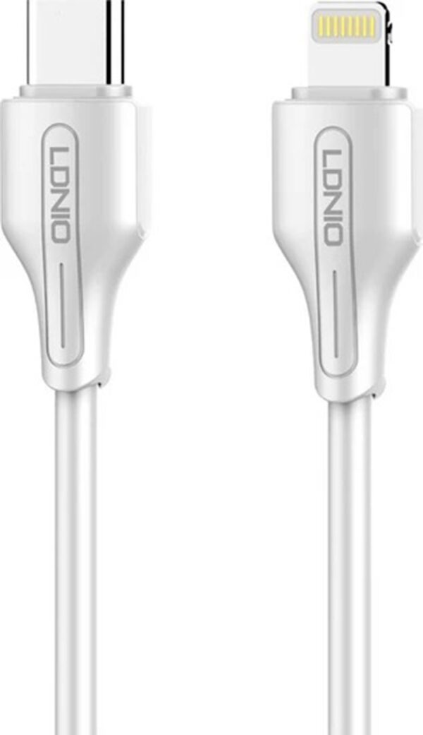 LDNIO Καλώδιο USB-C to Lightning 30W 1m Λευκό (LC611i)