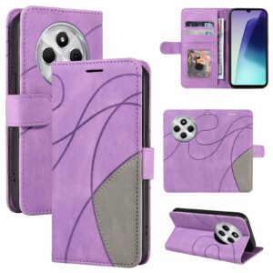 ENKAY Xiaomi Redmi 14C 4G / Poco C75 Dual-color Splicing Flip Θήκη Βιβλίο - Purple