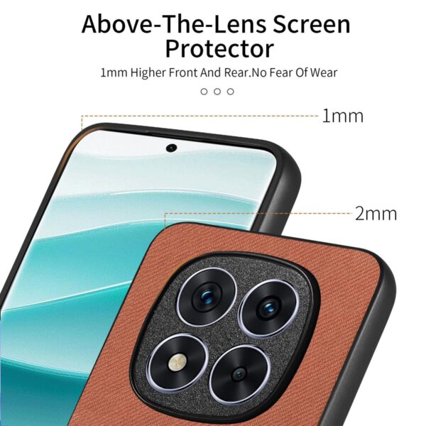 Fabric Xiaomi Redmi 14C 4G / Poco C75 Twill Θήκη Σιλικόνης - Brown