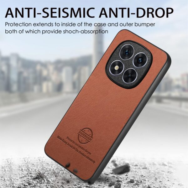 Fabric Xiaomi Redmi 14C 4G / Poco C75 Twill Θήκη Σιλικόνης - Brown