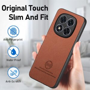 Fabric Xiaomi Redmi 14C 4G / Poco C75 Twill Θήκη Σιλικόνης - Brown