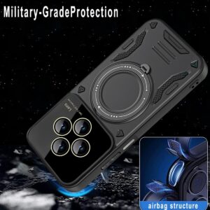 ENKAY Xiaomi Redmi 14C 4G / Poco C75 MagSafe Large Window Holder Θήκη Σιλικόνης - Red