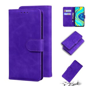 ENKAY Xiaomi Redmi Note 9S / Note 9 Pro / Note 9 Pro Max Skin Feel Pure Color Flip Θήκη Βιβλίο - Purple