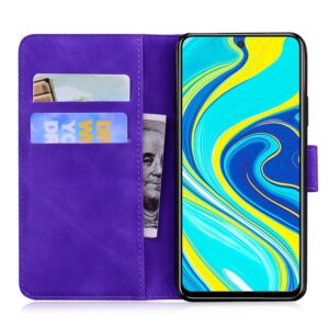 ENKAY Xiaomi Redmi Note 9S / Note 9 Pro / Note 9 Pro Max Skin Feel Pure Color Flip Θήκη Βιβλίο - Purple