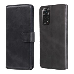 Calf Xiaomi Redmi Note 11 / Note 11S Classic Texture Flip Θήκη Βιβλίο - Black