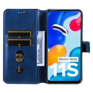 Calf Xiaomi Redmi Note 11 / Note 11S Classic Texture Flip Θήκη Βιβλίο - Blue