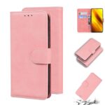 ENKAY Xiaomi Poco X3 NFC / Poco X3 Pro Skin Feel Pure Color Flip Θήκη Βιβλίο - Pink