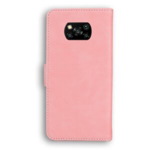 ENKAY Xiaomi Poco X3 NFC / Poco X3 Pro Skin Feel Pure Color Flip Θήκη Βιβλίο - Pink