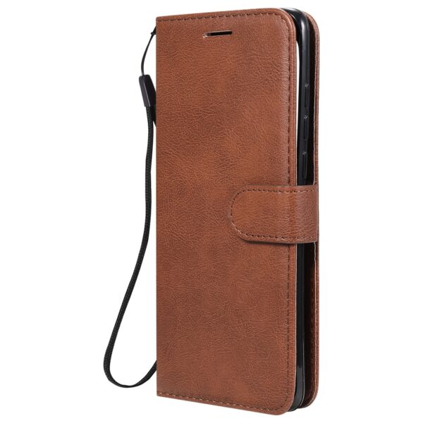Solid Xiaomi Poco X3 NFC / Poco X3 Pro Color Horizontal Flip with Card Slots & Lanyard Θήκη Βιβλίο - Brown