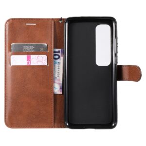 Solid Xiaomi Poco X3 NFC / Poco X3 Pro Color Horizontal Flip with Card Slots & Lanyard Θήκη Βιβλίο - Brown