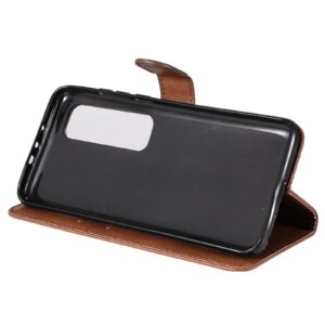 Solid Xiaomi Poco X3 NFC / Poco X3 Pro Color Horizontal Flip with Card Slots & Lanyard Θήκη Βιβλίο - Brown