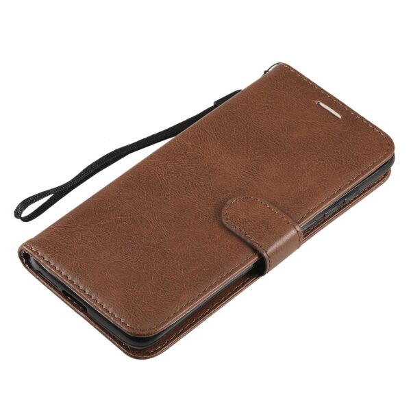 Solid Xiaomi Poco X3 NFC / Poco X3 Pro Color Horizontal Flip with Card Slots & Lanyard Θήκη Βιβλίο - Brown