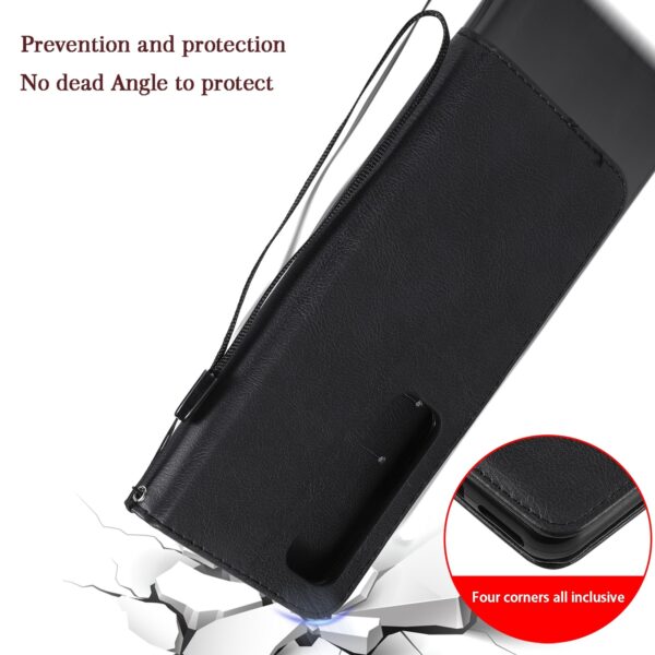 Solid Xiaomi Poco X3 NFC / Poco X3 Pro Color Horizontal Flip with Card Slots & Lanyard Θήκη Βιβλίο - Red