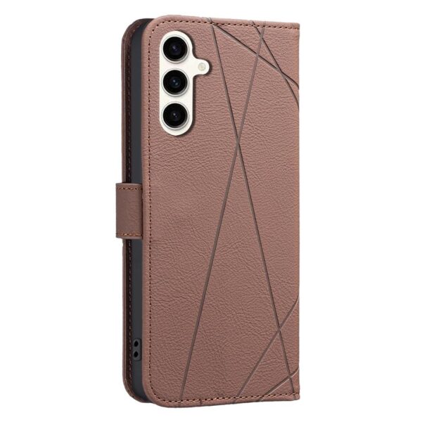 Binfen Color Samsung Galaxy A16 4G / A16 5G Geometric Pattern RFID Θήκη Βιβλίο - Brown