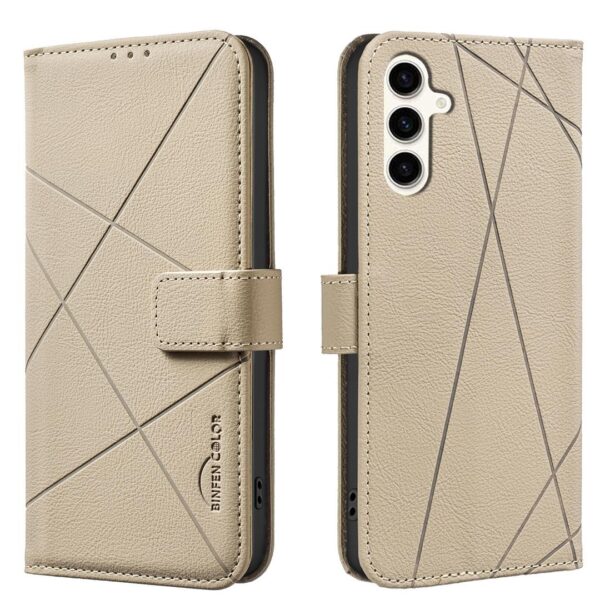 Binfen Color Samsung Galaxy A16 4G / A16 5G Geometric Pattern RFID Θήκη Βιβλίο - Beige