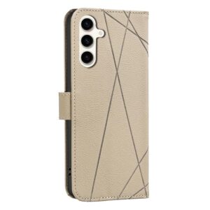 Binfen Color Samsung Galaxy A16 4G / A16 5G Geometric Pattern RFID Θήκη Βιβλίο - Beige
