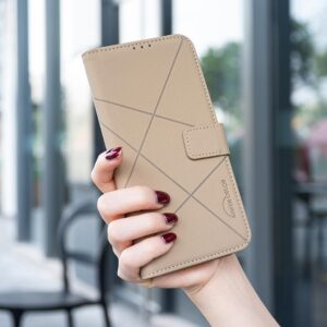 Binfen Color Samsung Galaxy A16 4G / A16 5G Geometric Pattern RFID Θήκη Βιβλίο - Beige