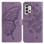 Pattern Samsung Galaxy A13 4G Butterfly Flutter Embossed Θήκη Βιβλίο - Purple