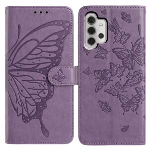 Pattern Samsung Galaxy A13 4G Butterfly Flutter Embossed Θήκη Βιβλίο - Purple
