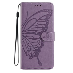 Pattern Samsung Galaxy A13 4G Butterfly Flutter Embossed Θήκη Βιβλίο - Purple