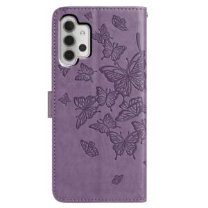 Pattern Samsung Galaxy A13 4G Butterfly Flutter Embossed Θήκη Βιβλίο - Purple