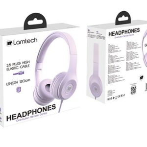 Lamtech On-Ear Ενσύρματα Ακουστικά με Βύσμα 3.5mm και Μικρόφωνο Μωβ