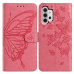Pattern Samsung Galaxy A13 4G Butterfly Flutter Embossed Θήκη Βιβλίο - Pink