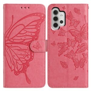 Pattern Samsung Galaxy A13 4G Butterfly Flutter Embossed Θήκη Βιβλίο - Pink