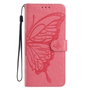 Pattern Samsung Galaxy A13 4G Butterfly Flutter Embossed Θήκη Βιβλίο - Pink