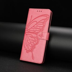 Pattern Samsung Galaxy A13 4G Butterfly Flutter Embossed Θήκη Βιβλίο - Pink
