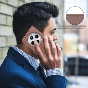 Binfen Color Xiaomi Redmi 14C 4G Geometric Pattern RFID Θήκη Βιβλίο - Brown