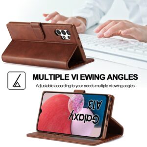 LC.IMEEKE Samsung Galaxy A13 4G Calf Texture Θήκη Βιβλίο - Black