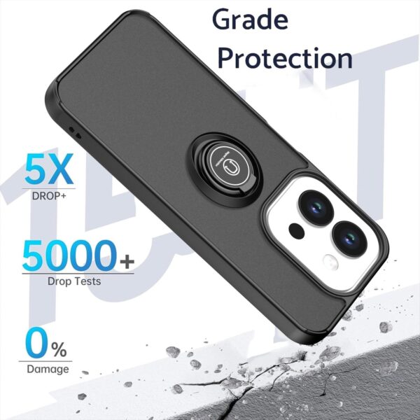 ENKAY Xiaomi Redmi 15C 4G / 5G / Poco C85 Q Shadow 1 Series with Ring Θήκη Σκληρή Φιμέ - Black