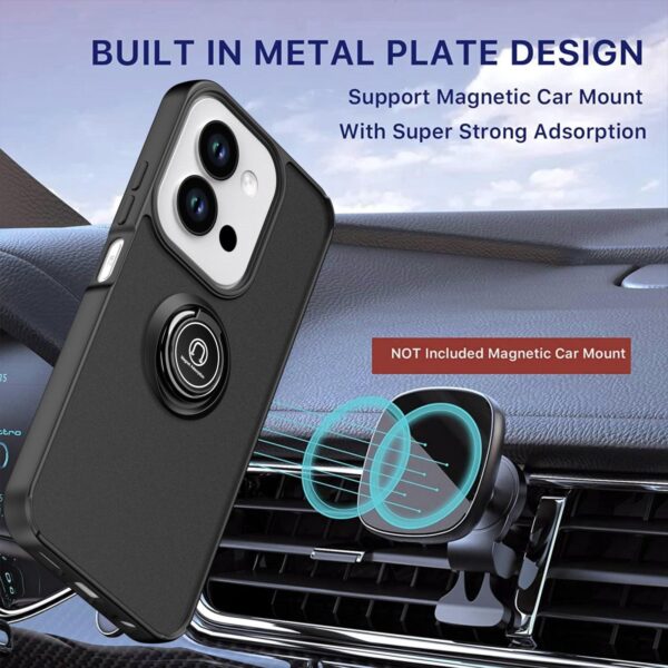 ENKAY Xiaomi Redmi 15C 4G / 5G / Poco C85 Q Shadow 1 Series with Ring Θήκη Σκληρή Φιμέ - Black