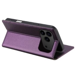 N.Bekus iPhone 17 Pro Max P3 RFID Stitching Magnetic Flip Θήκη Βιβλίο - Purple