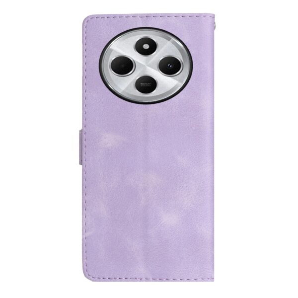 Pattern Xiaomi Redmi 14C 4G Flower Butterfly Embossing Θήκη Βιβλίο - Purple