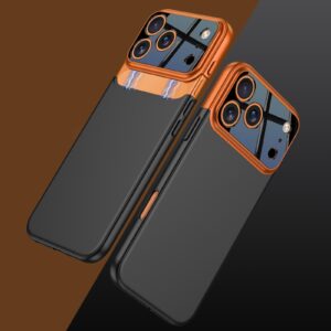 GKK iPhone 17 Pro Max Color Master Splicing Θήκη Σιλικόνης - Orange Black