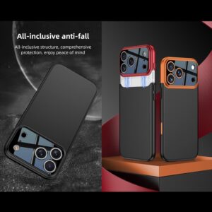 GKK iPhone 17 Pro Max Color Master Splicing Θήκη Σιλικόνης - Orange Black