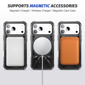 ENKAY iPhone 17 Pro Max MagSafe Magnetic Shockproof with Ring Holder Θήκη Σκληρή- Black