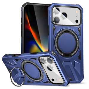 ENKAY iPhone 17 Pro Max MagSafe Magnetic Shockproof with Ring Holder Θήκη Σκληρή- Blue