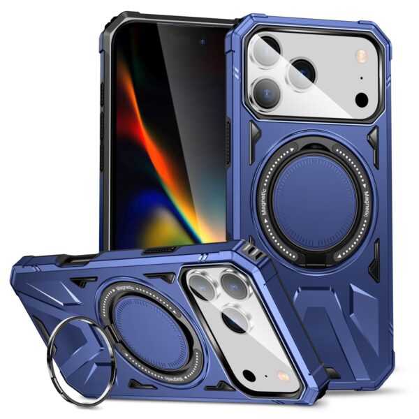 ENKAY iPhone 17 Pro Max MagSafe Magnetic Shockproof with Ring Holder Θήκη Σκληρή- Blue